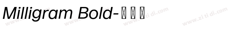 Milligram Bold字体转换